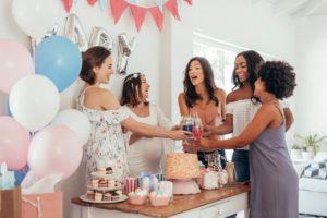 Baby Shower Drinks with Prosecco Pink for Girls and Blue for Boys