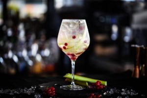 Rhubarb Prosecco Collins